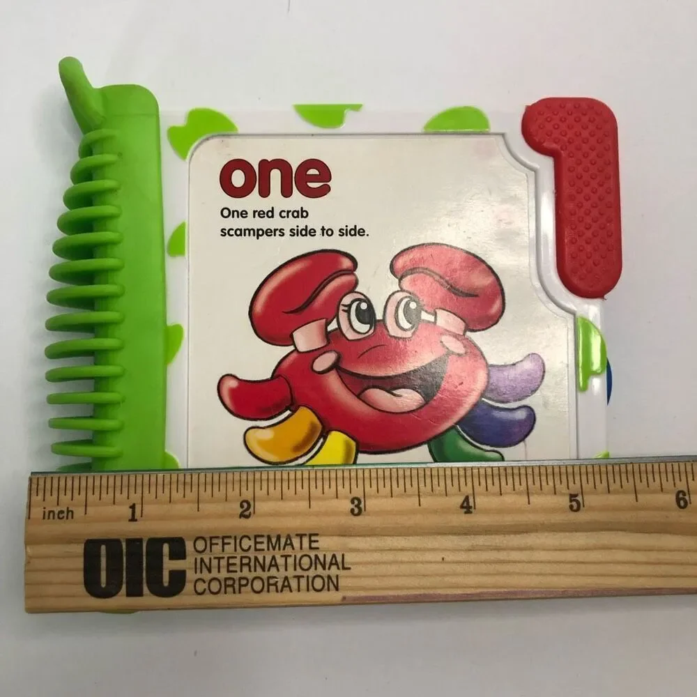 leap frog baby 2006 count‎ book textured numbers thick rubber binding crab as is